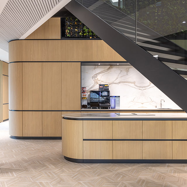 Master Oak panels in kitchen
